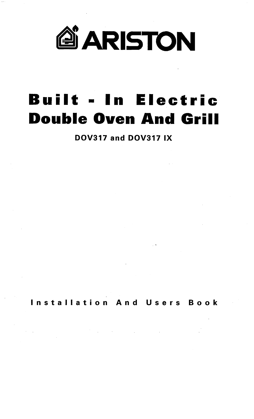 Ariston DOV317 manual 