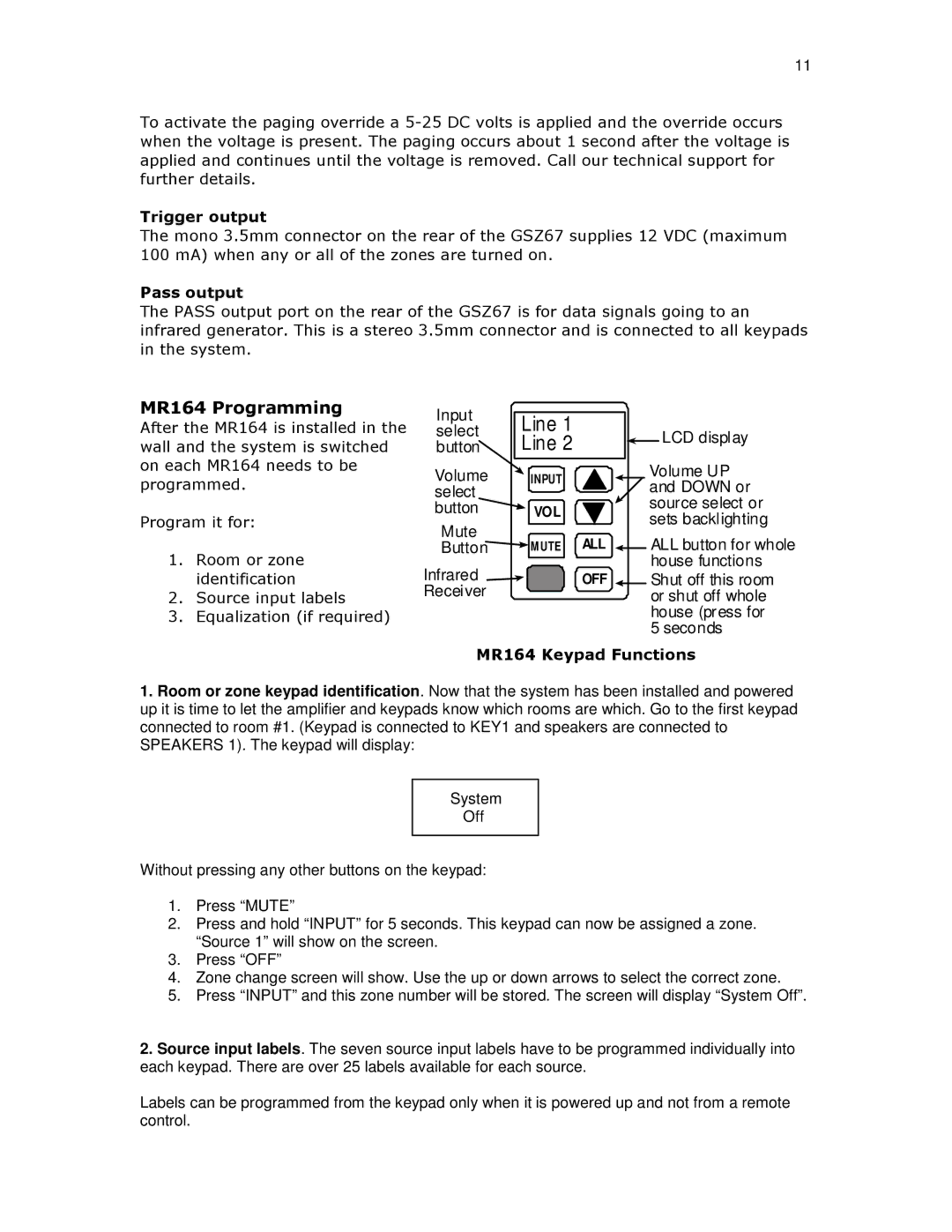 Ariston GSZ67 installation instructions MR164 Programming, House press for 5 seconds 