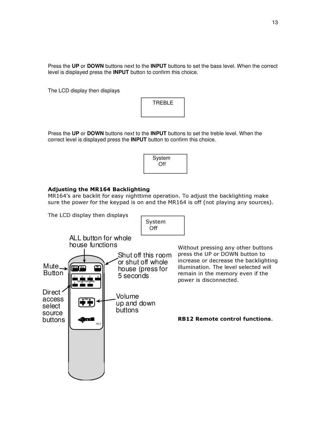 Ariston GSZ67 installation instructions ALL button for whole House functions 