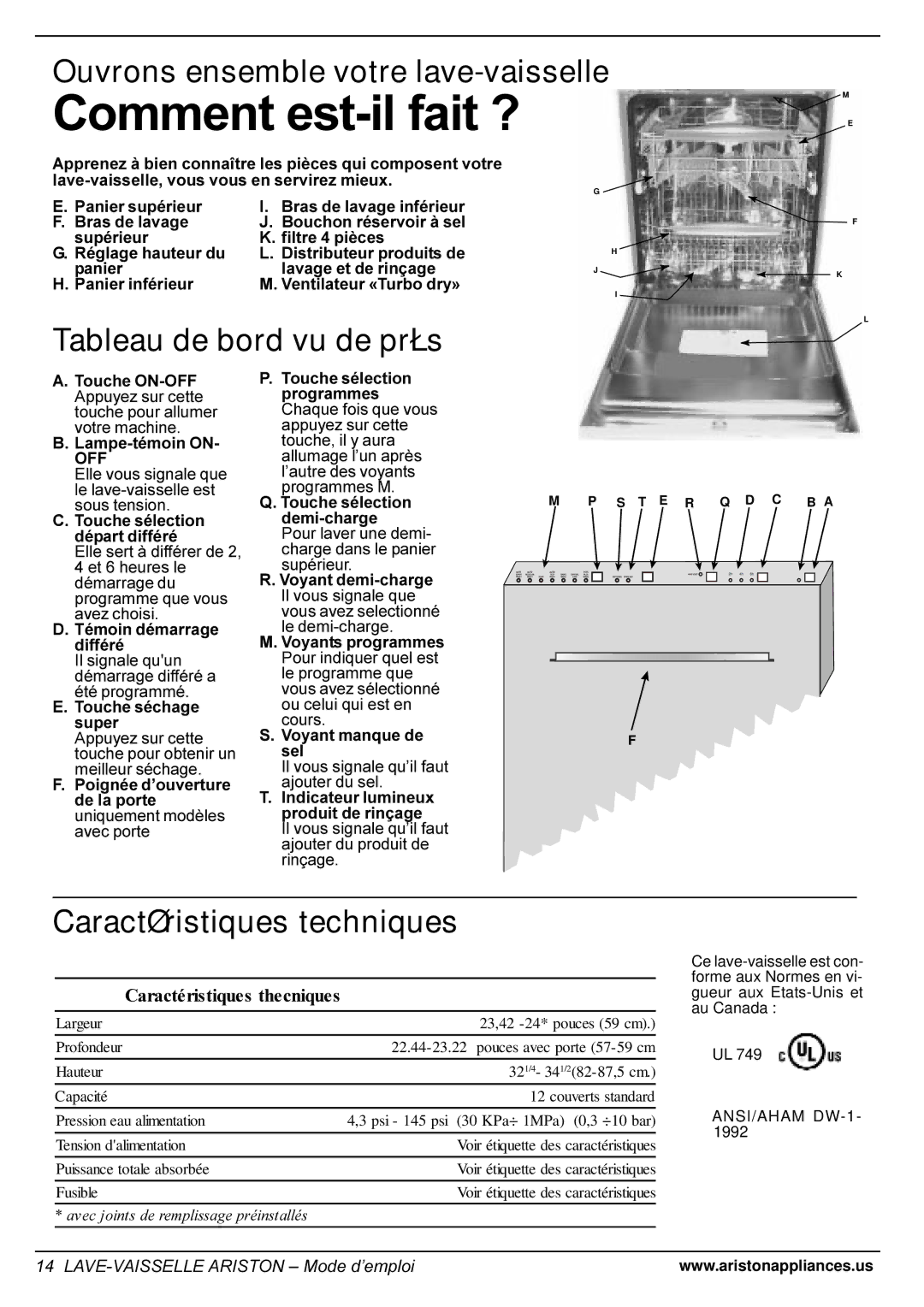 Ariston LI 700 I-S-X manual Comment est-il fait ?, Off, Allumage l’un après, Ajouter du produit de, Rinçage 