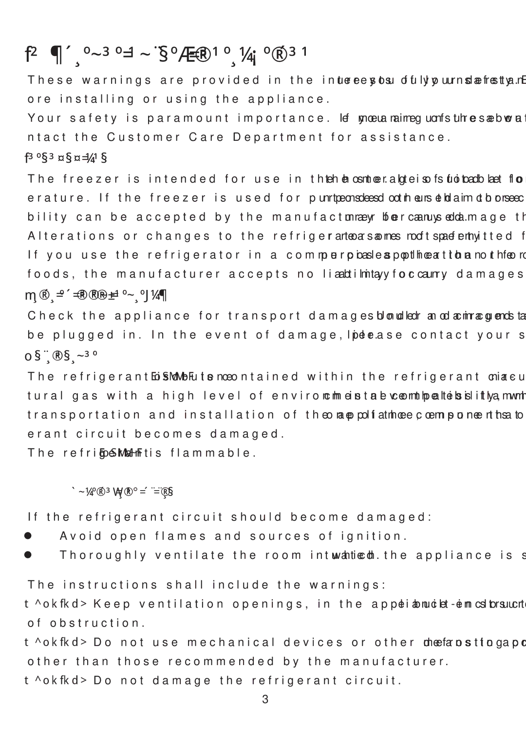 Ariston UP 350 FI (FE) manual Important safety instructions, Intended use, Prior to initial start-up, Refrigerant 