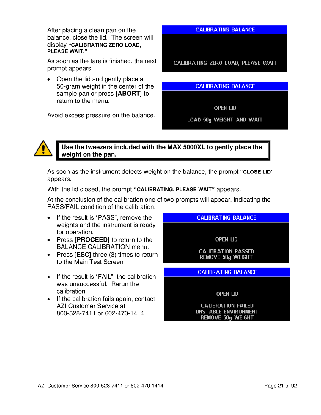 Arizona MAX-5000XL user manual Please Wait 