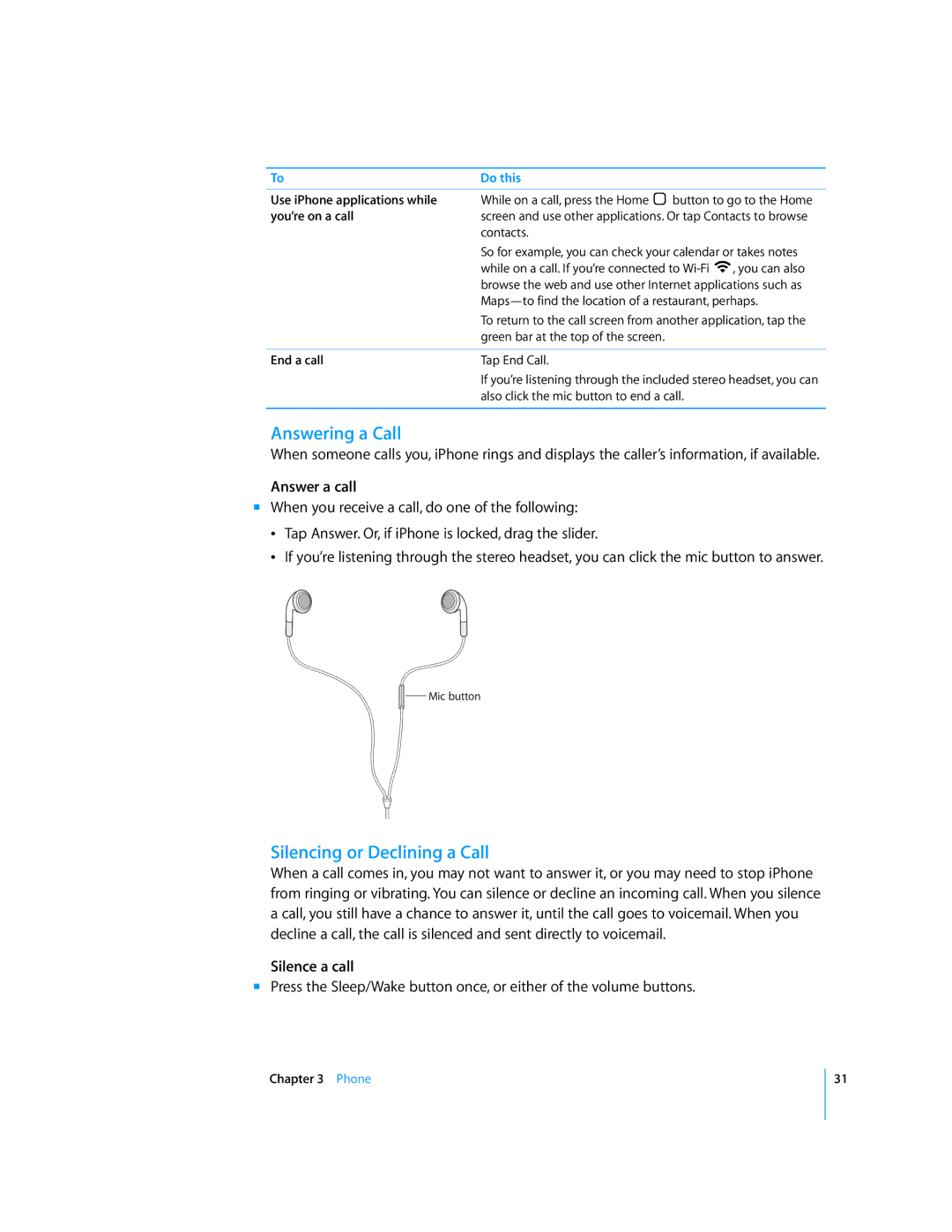 Arkon A1203 manual Answering a Call, Silencing or Declining a Call, Answer a call, Silence a call 