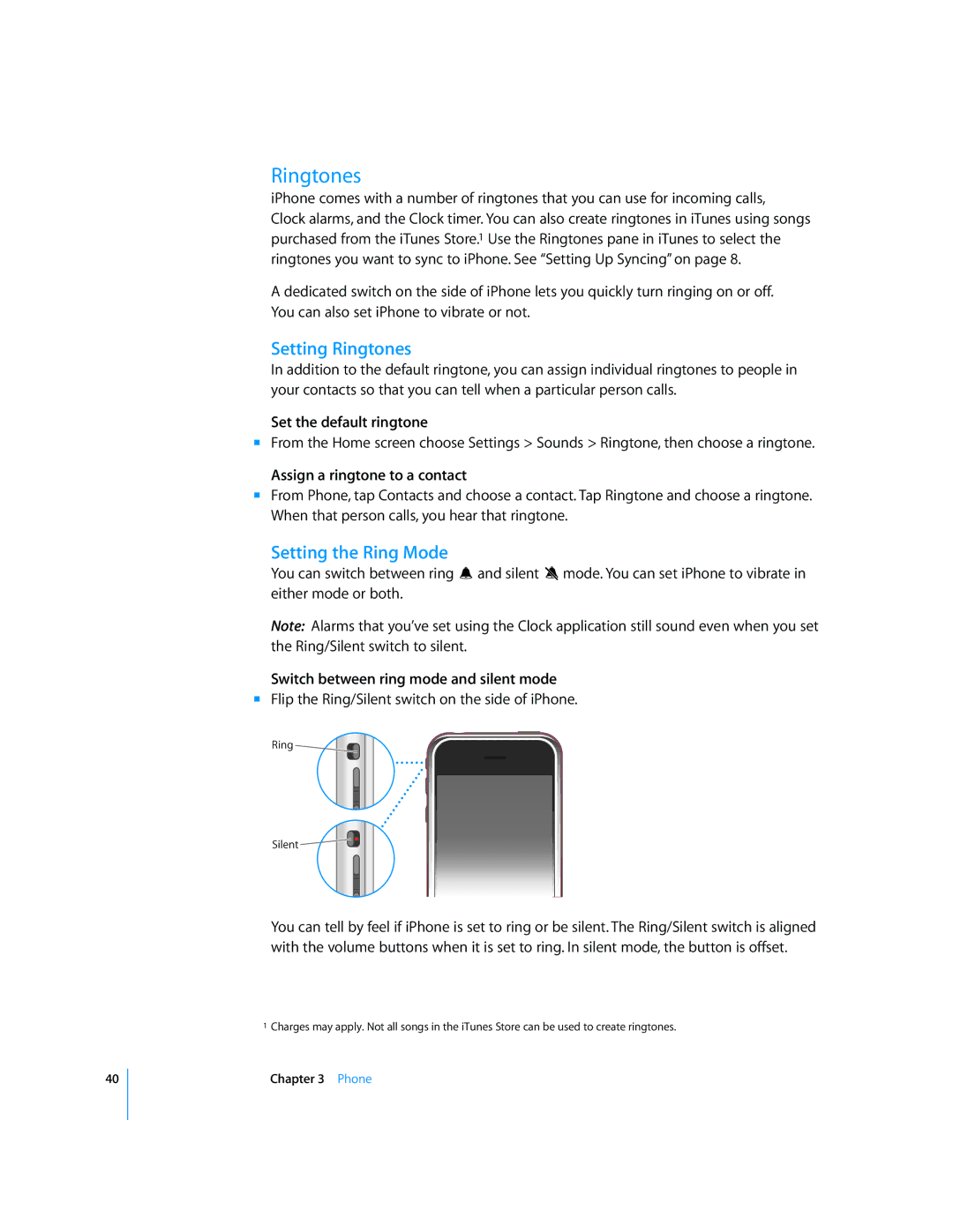 Arkon A1203 manual Setting Ringtones, Setting the Ring Mode 