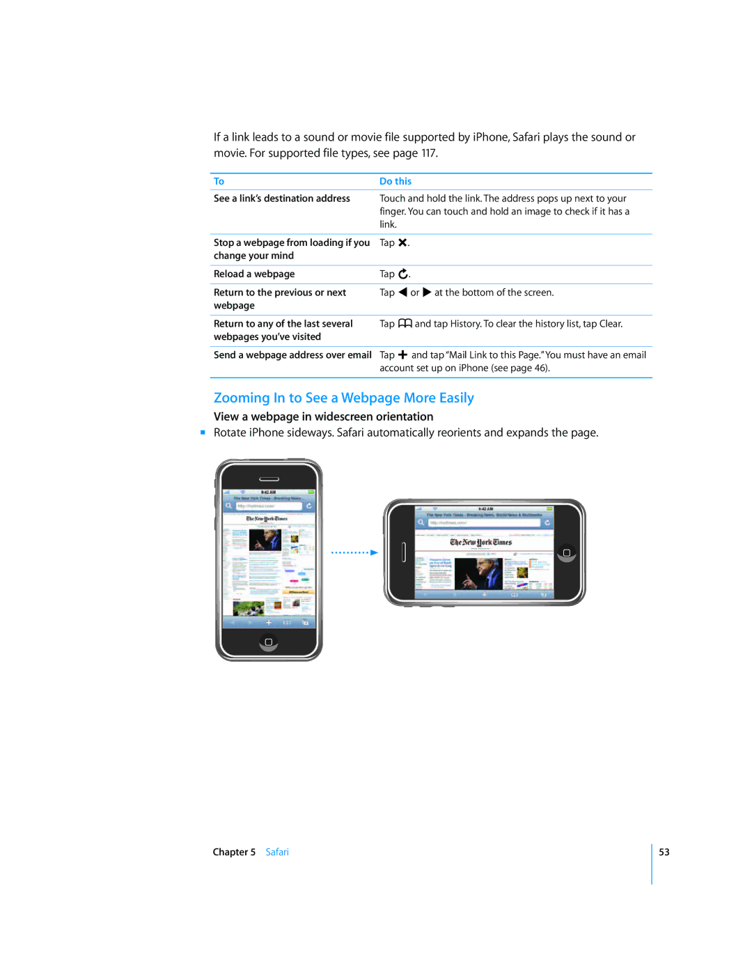 Arkon A1203 manual Zooming In to See a Webpage More Easily, View a webpage in widescreen orientation 