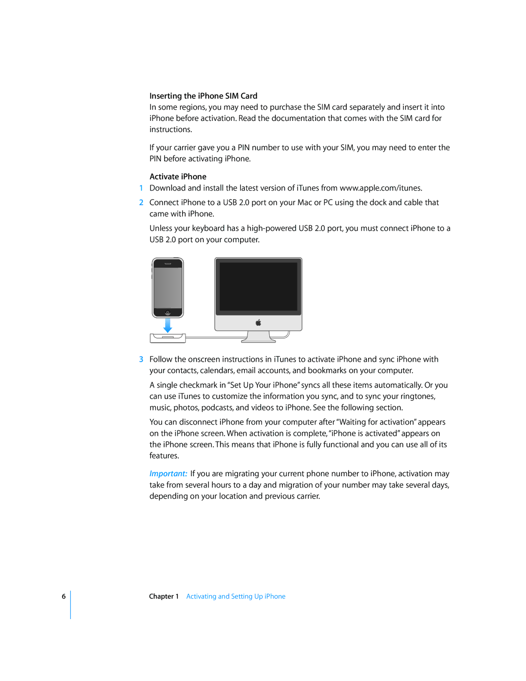 Arkon A1203 manual Inserting the iPhone SIM Card, Activate iPhone 