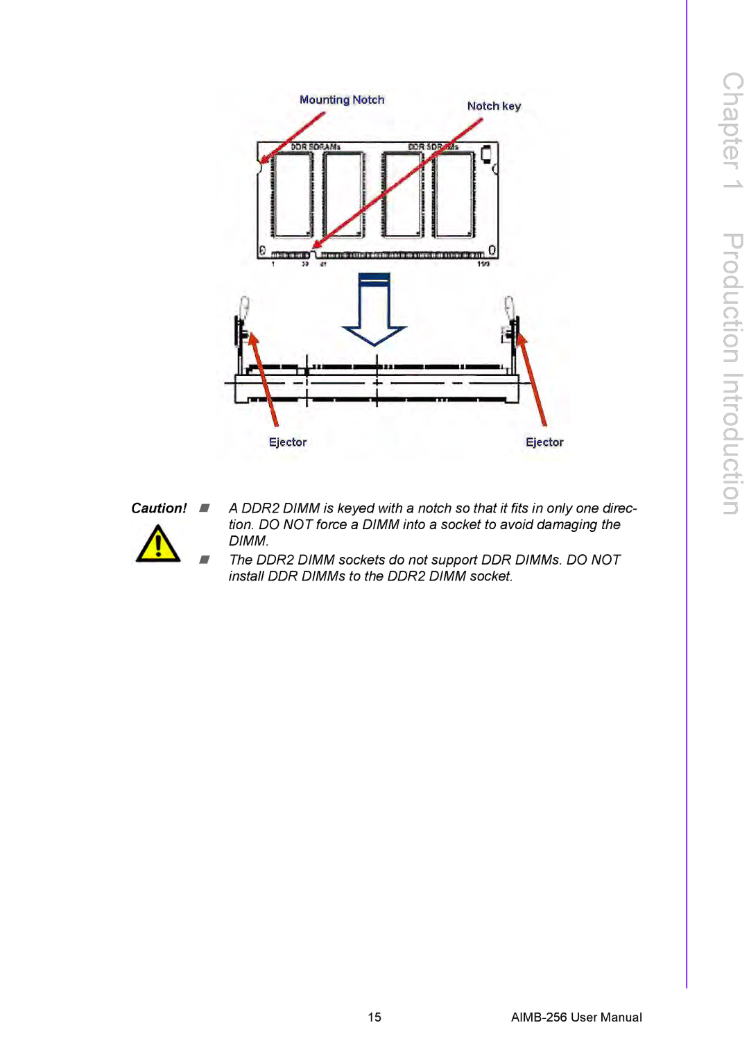 Arkon AIMB-256 user manual Production Introduction 