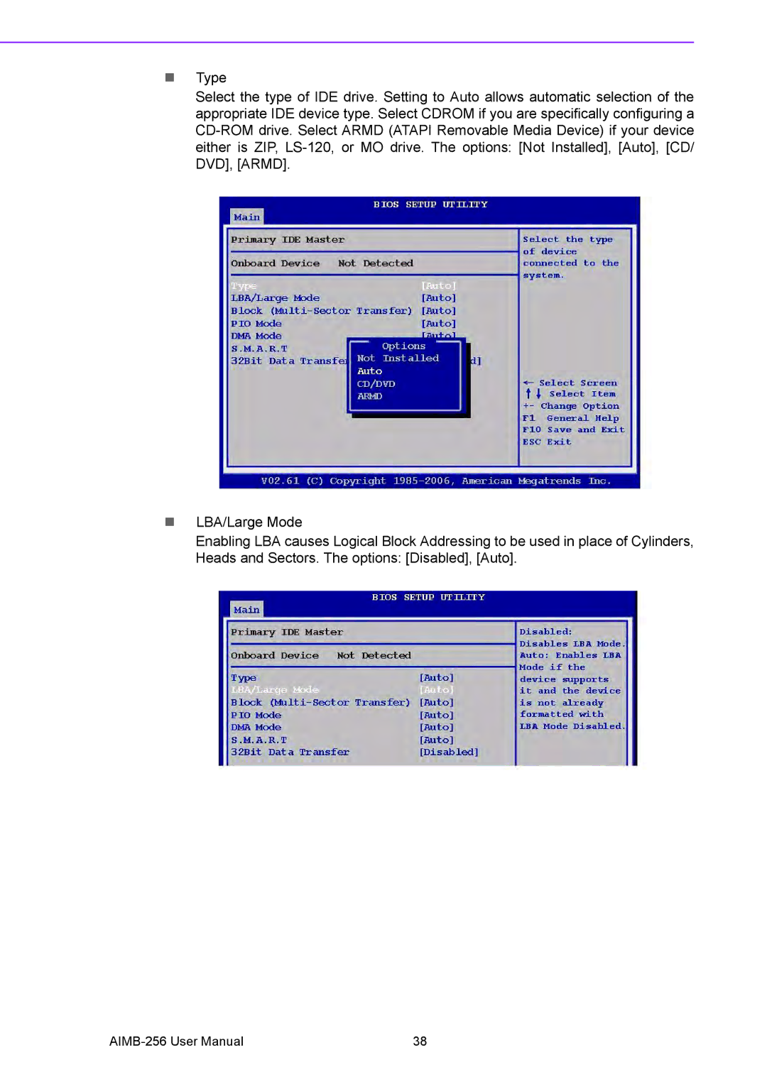 Arkon AIMB-256 user manual 