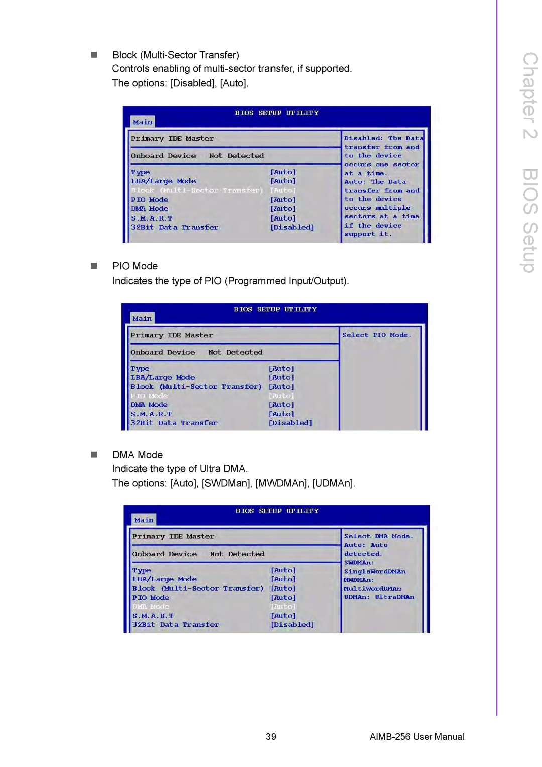 Arkon AIMB-256 user manual Bios Setup 