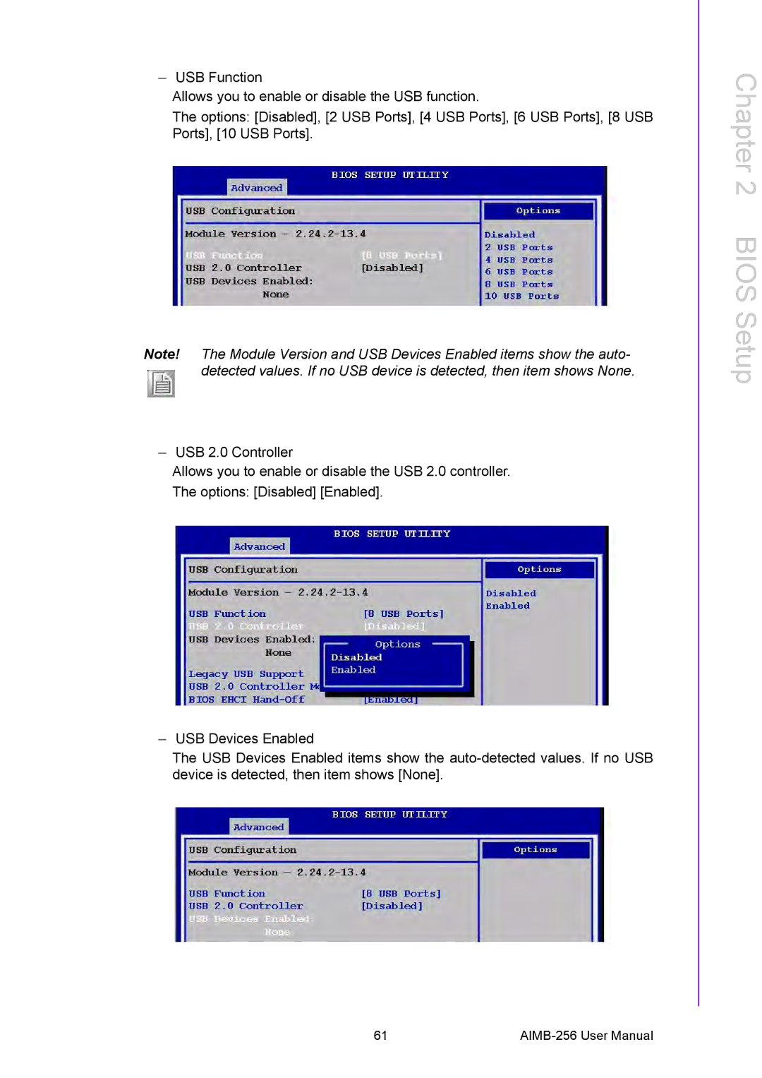 Arkon AIMB-256 user manual Bios Setup 