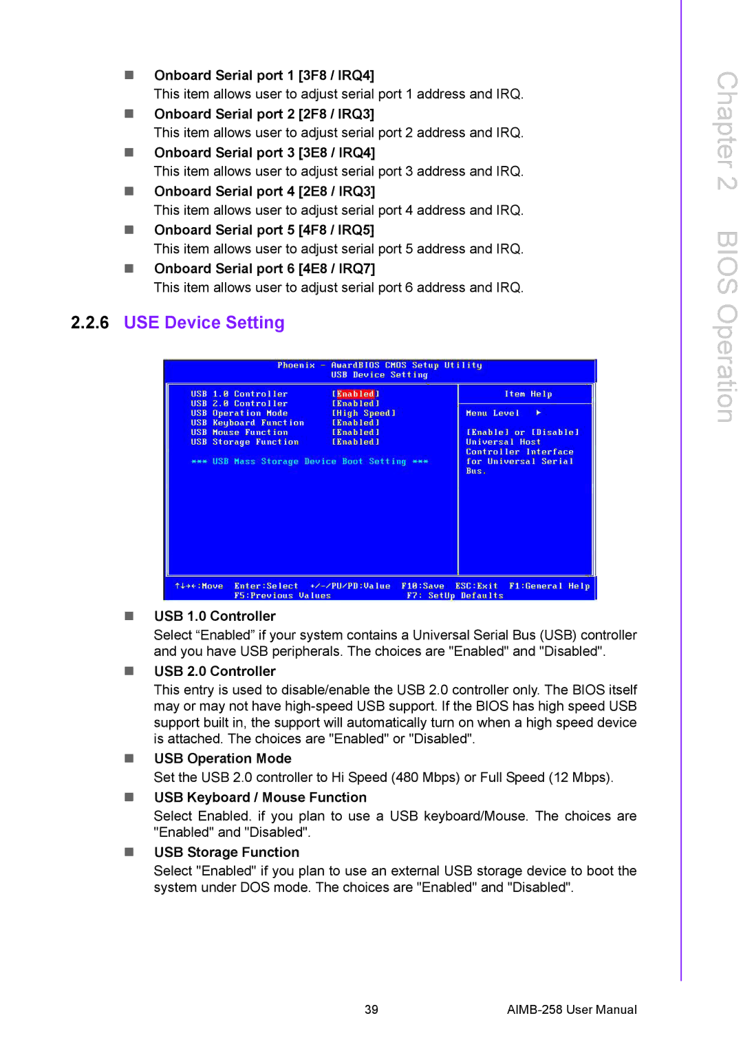 Arkon AIMB-258 user manual USE Device Setting 