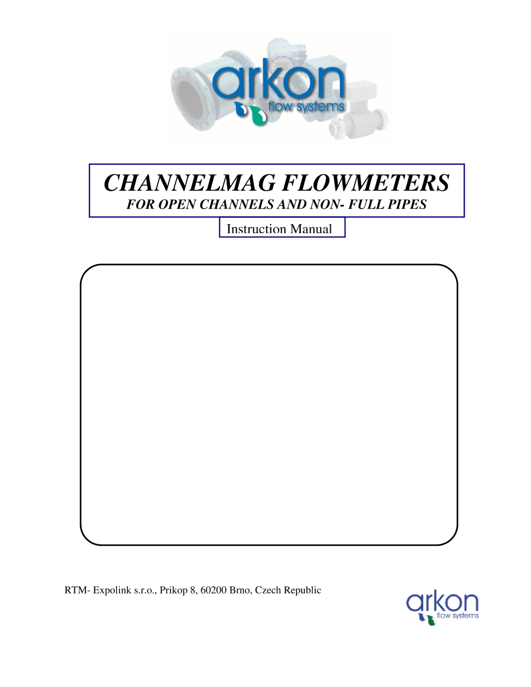 Arkon instruction manual Channelmag Flowmeters 