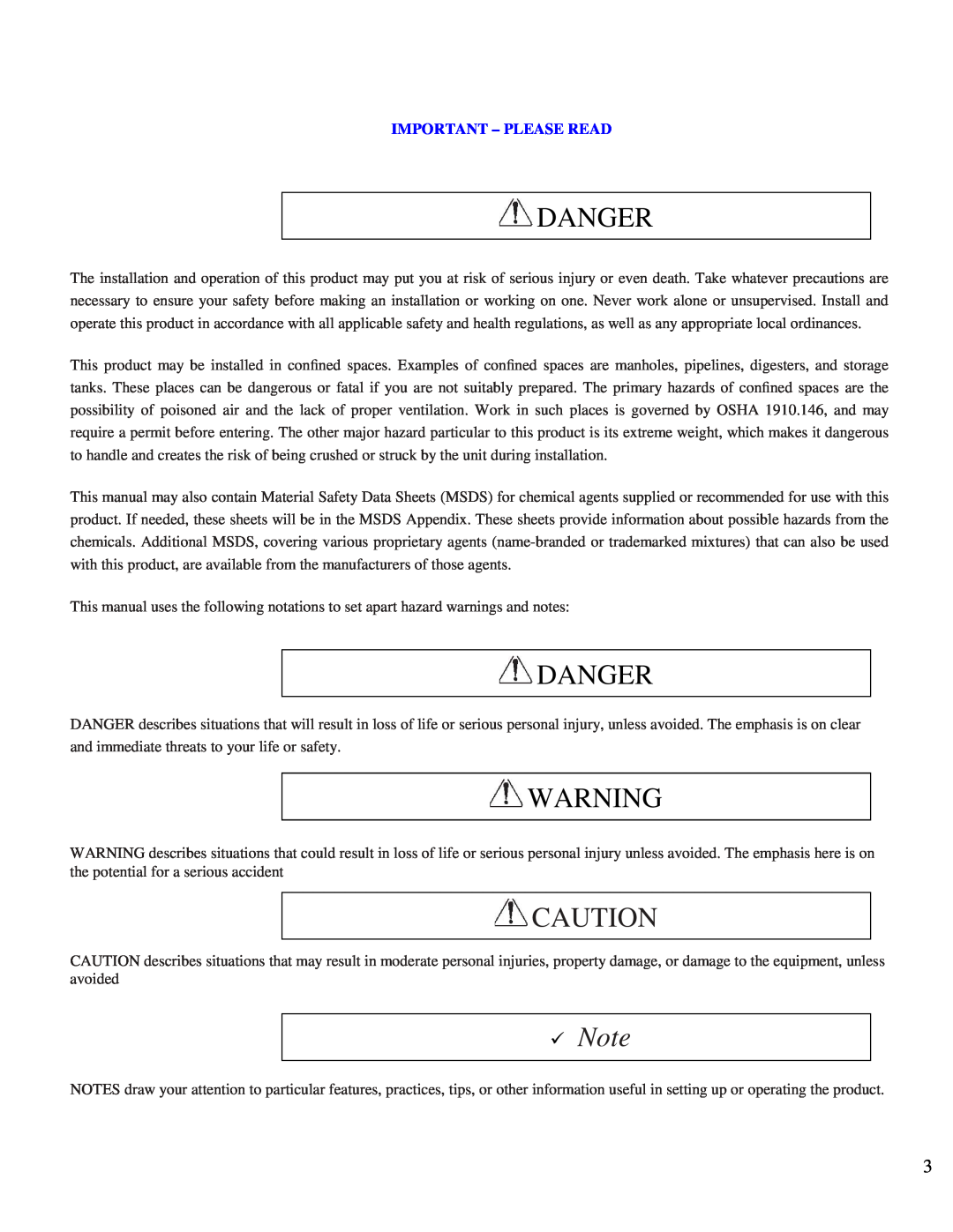Arkon Channelmag instruction manual Danger, Important - Please Read 