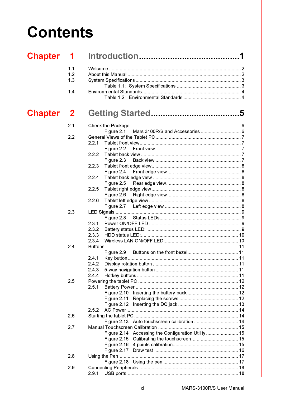 Arkon MARS-3100R/S user manual Contents 