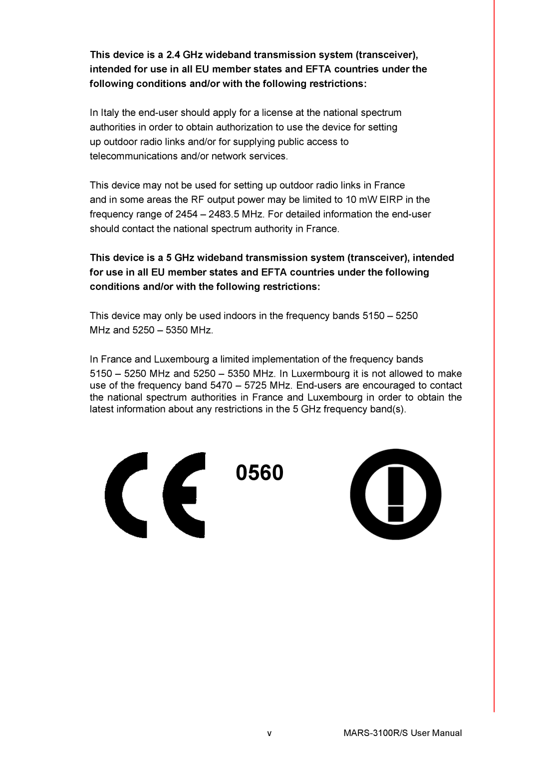 Arkon MARS-3100R/S user manual 0560 