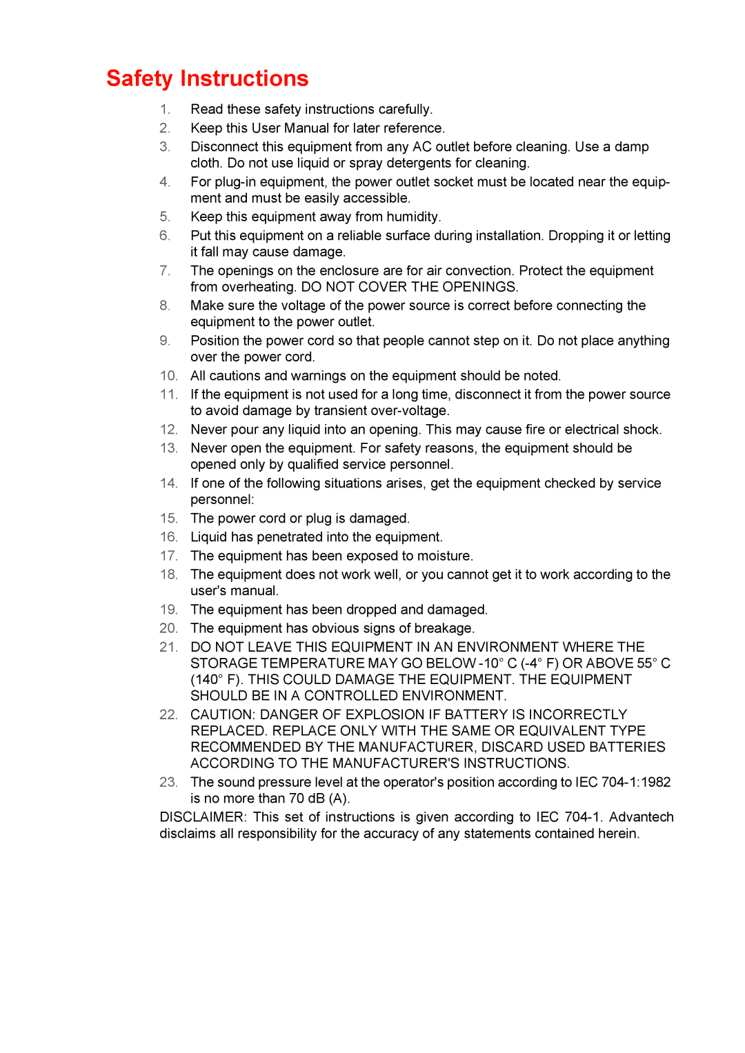 Arkon MARS-3100R/S user manual Safety Instructions 