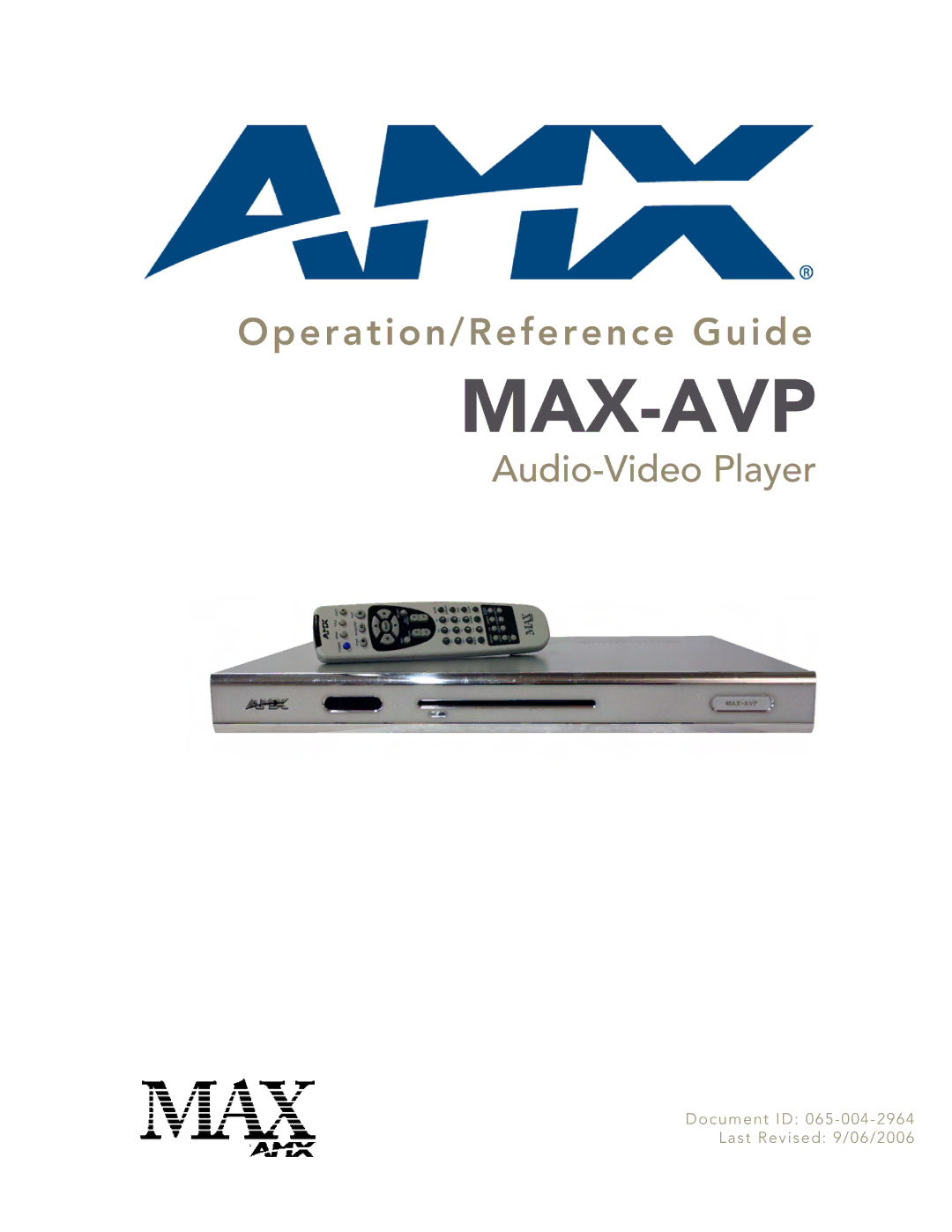 Arkon MAX-AVP manual Max-Avp 