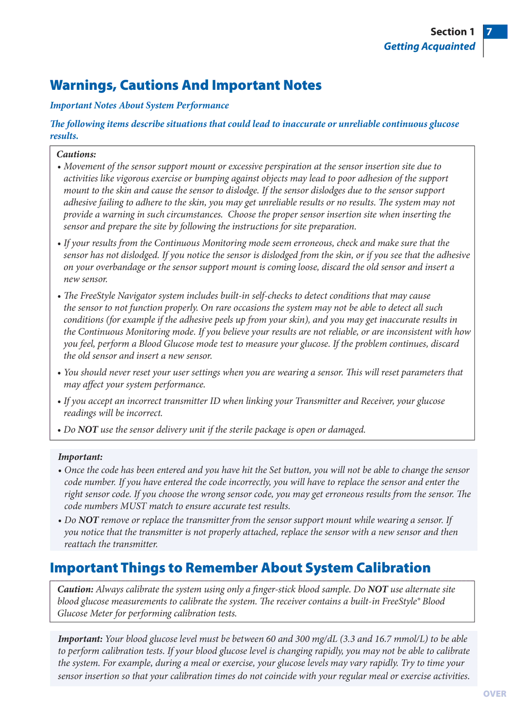 Arkon PRT03831-xxx manual Important Things to Remember About System Calibration 