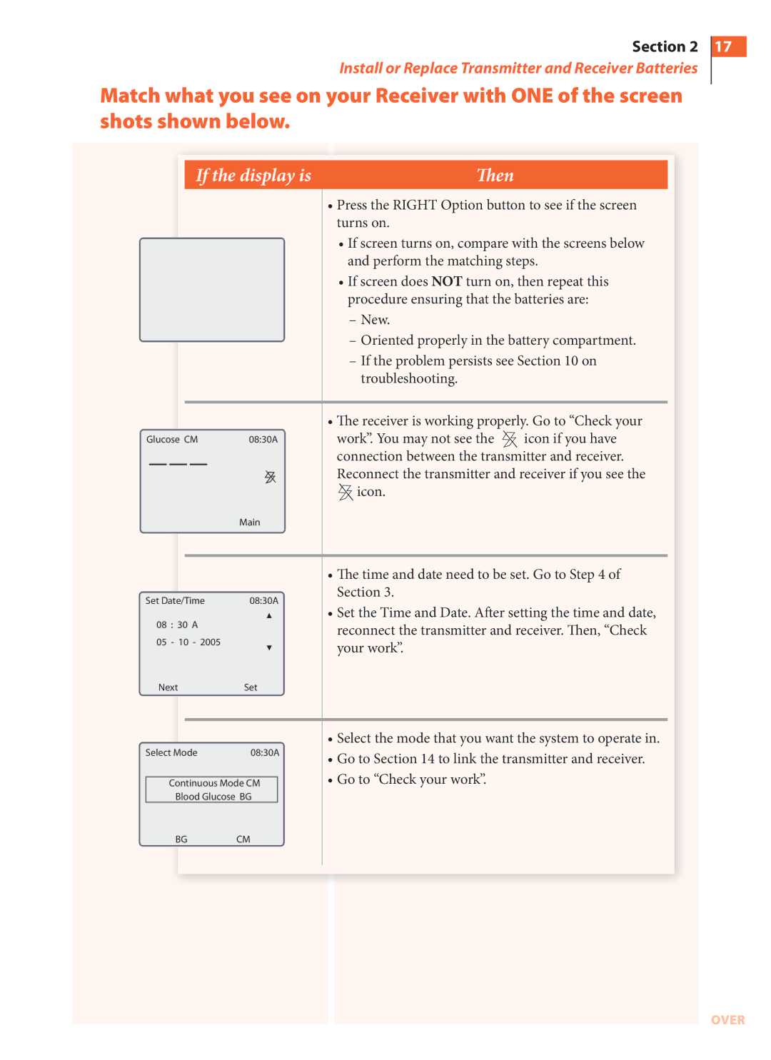 Arkon PRT03831-xxx manual If the display is 