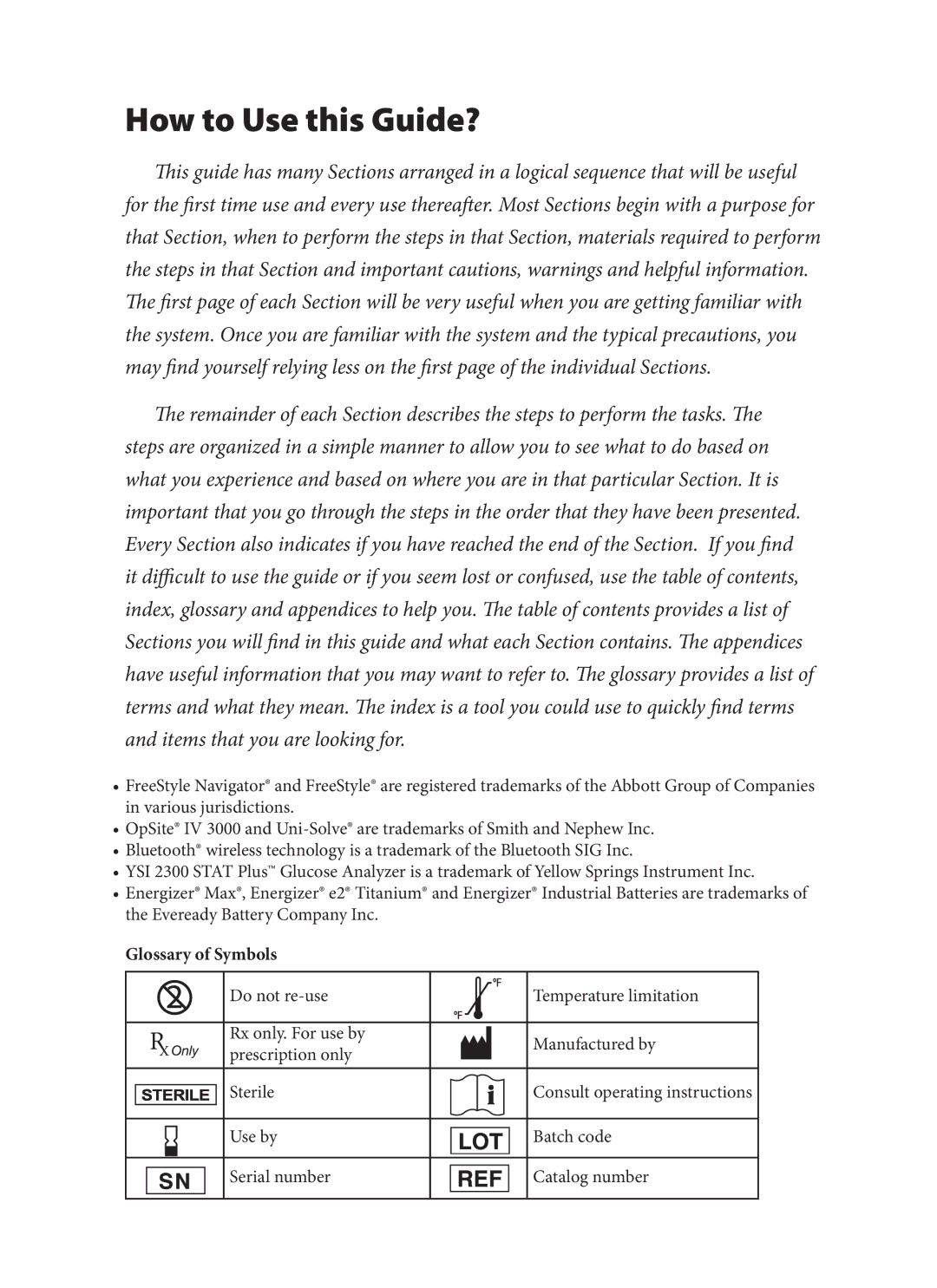 Arkon PRT03831-xxx manual How to Use this Guide?, Glossary of Symbols 