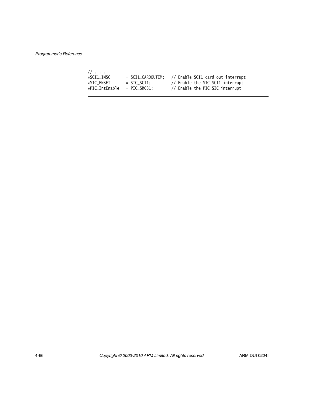 ARM ARM DUI 0224I manual SCI1IMSC SCI1CARDOUTIM 