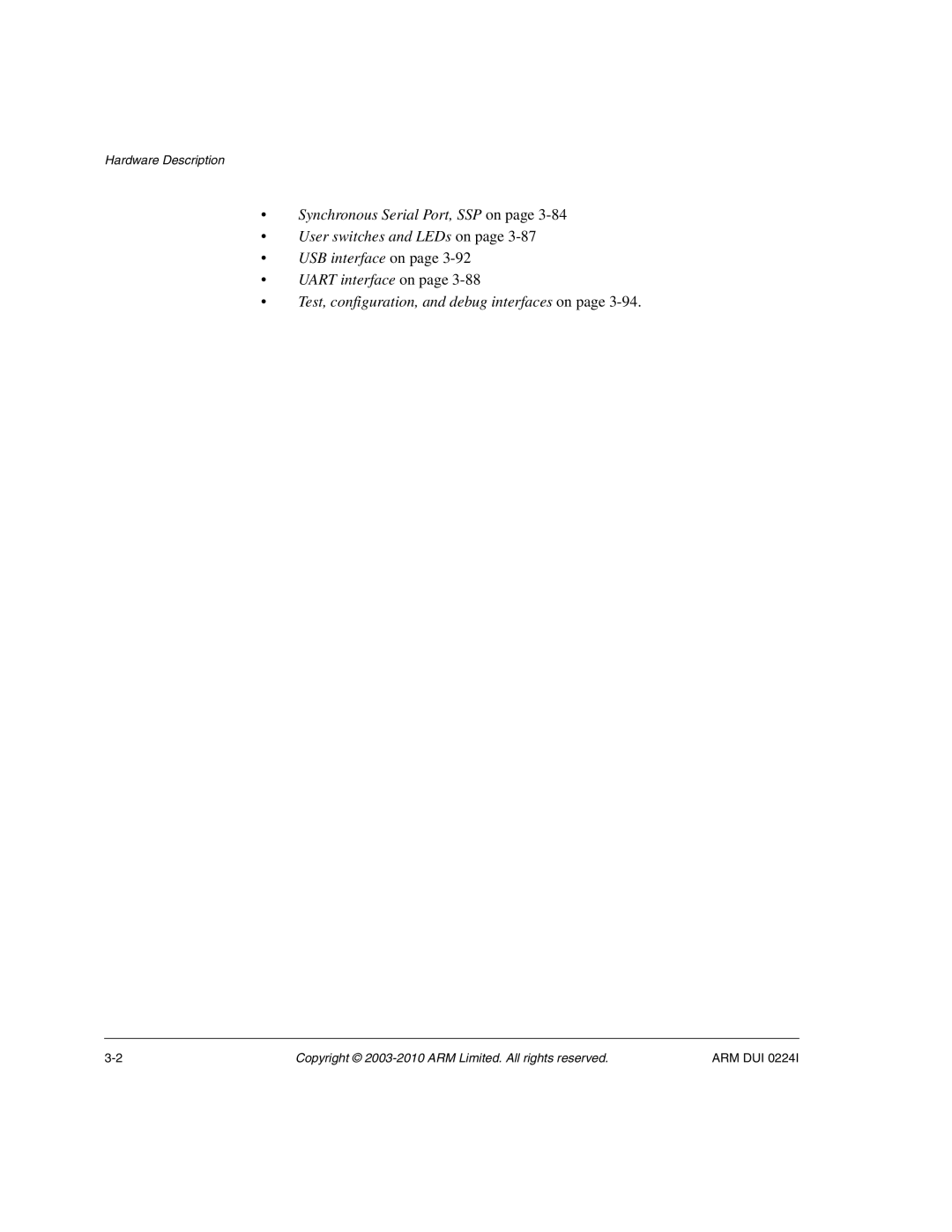 ARM ARM DUI 0224I manual Hardware Description 