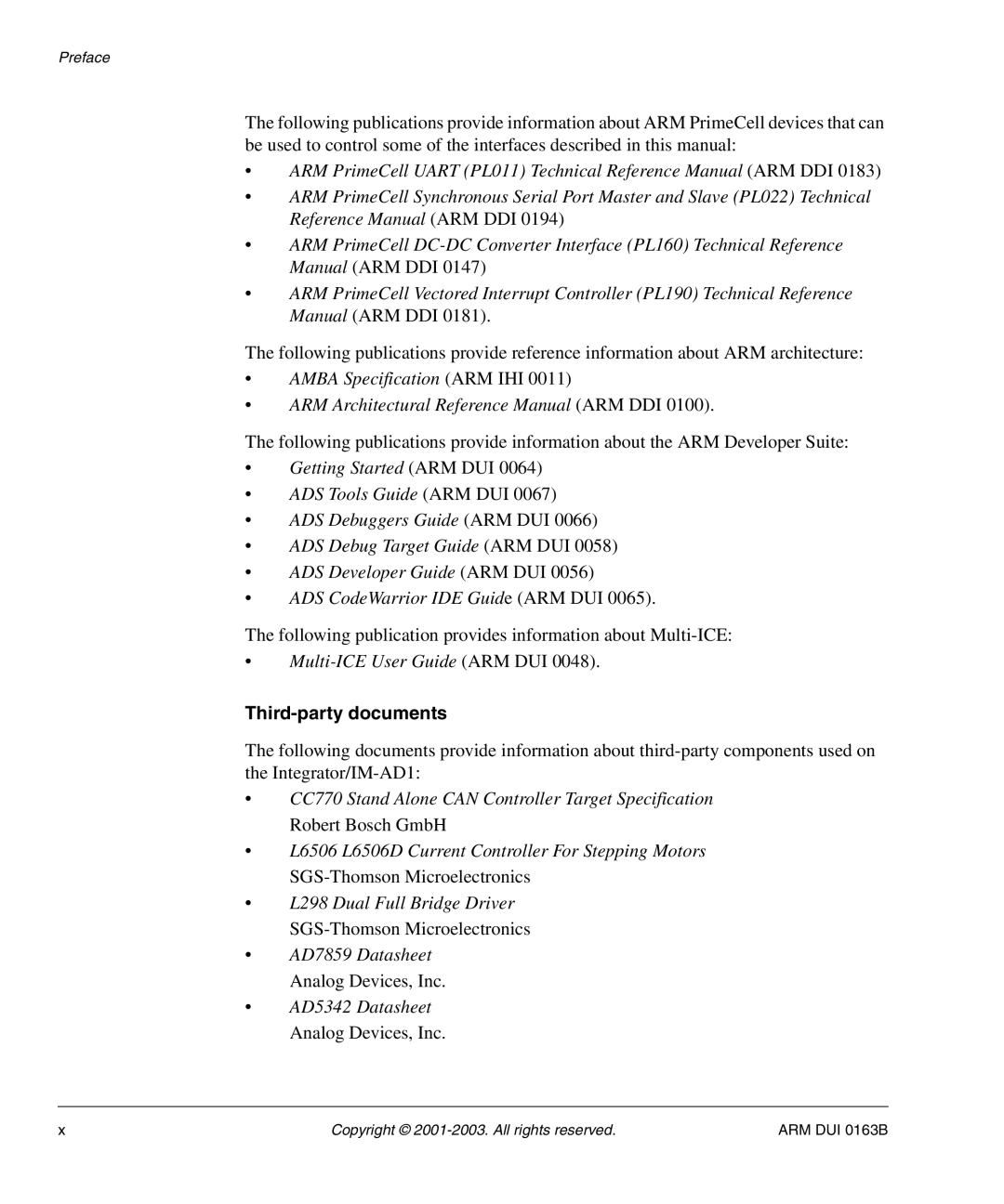 Arm Enterprises IM-AD1 manual Third-party documents 