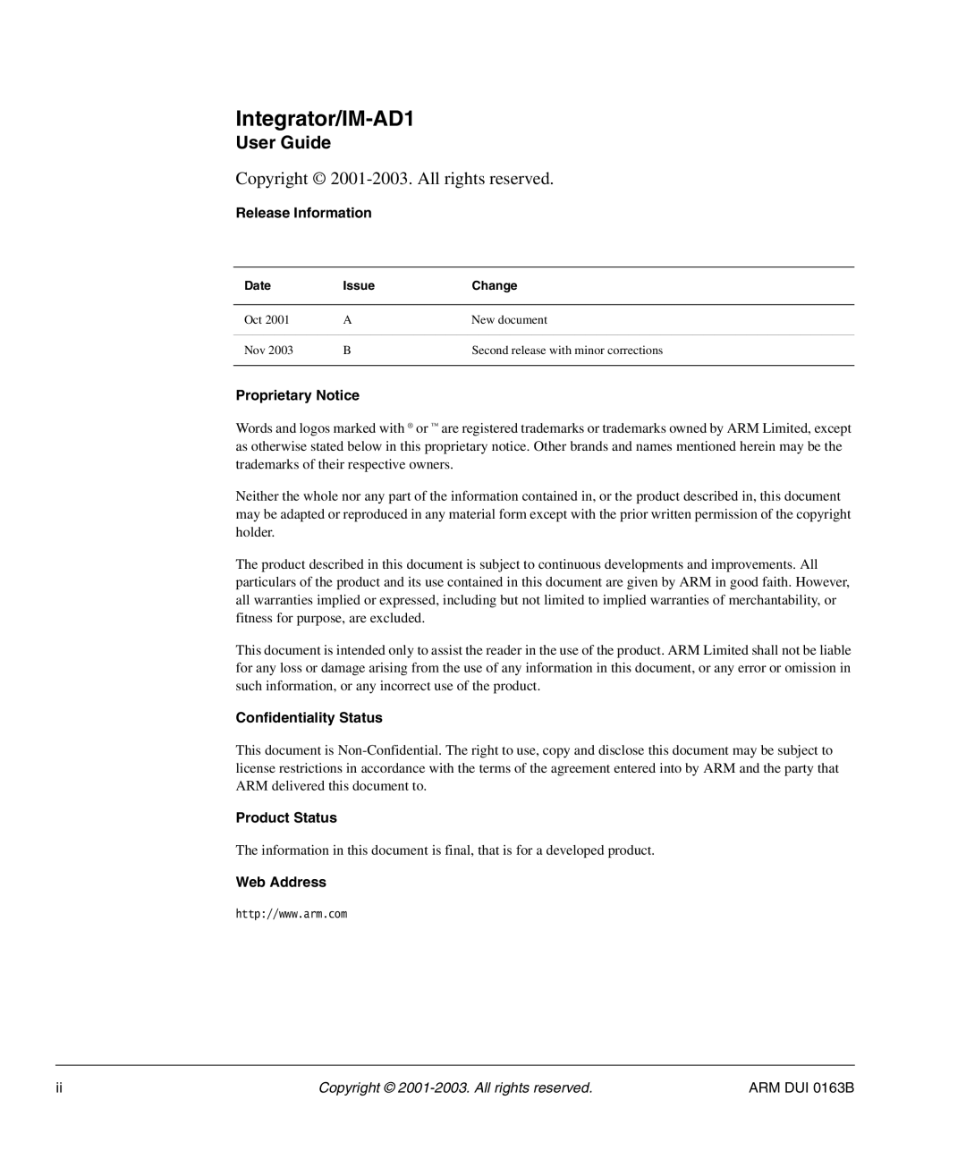 Arm Enterprises manual Integrator/IM-AD1, User Guide 