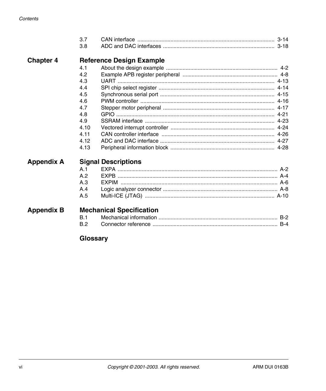 Arm Enterprises IM-AD1 manual Appendix a Signal Descriptions 