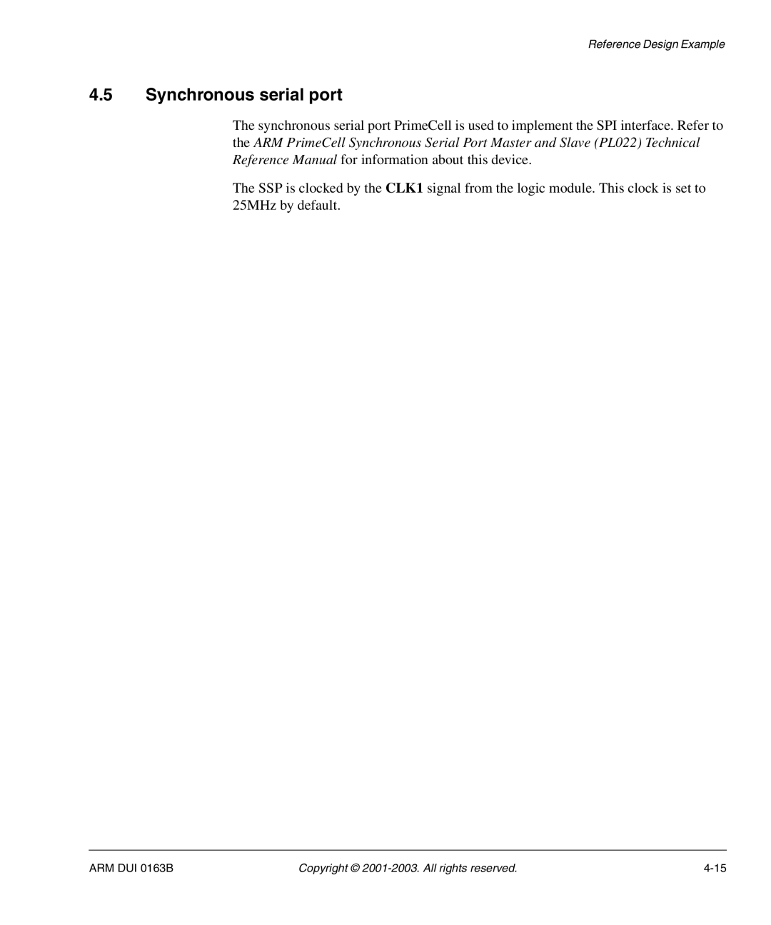 Arm Enterprises IM-AD1 manual Synchronous serial port 