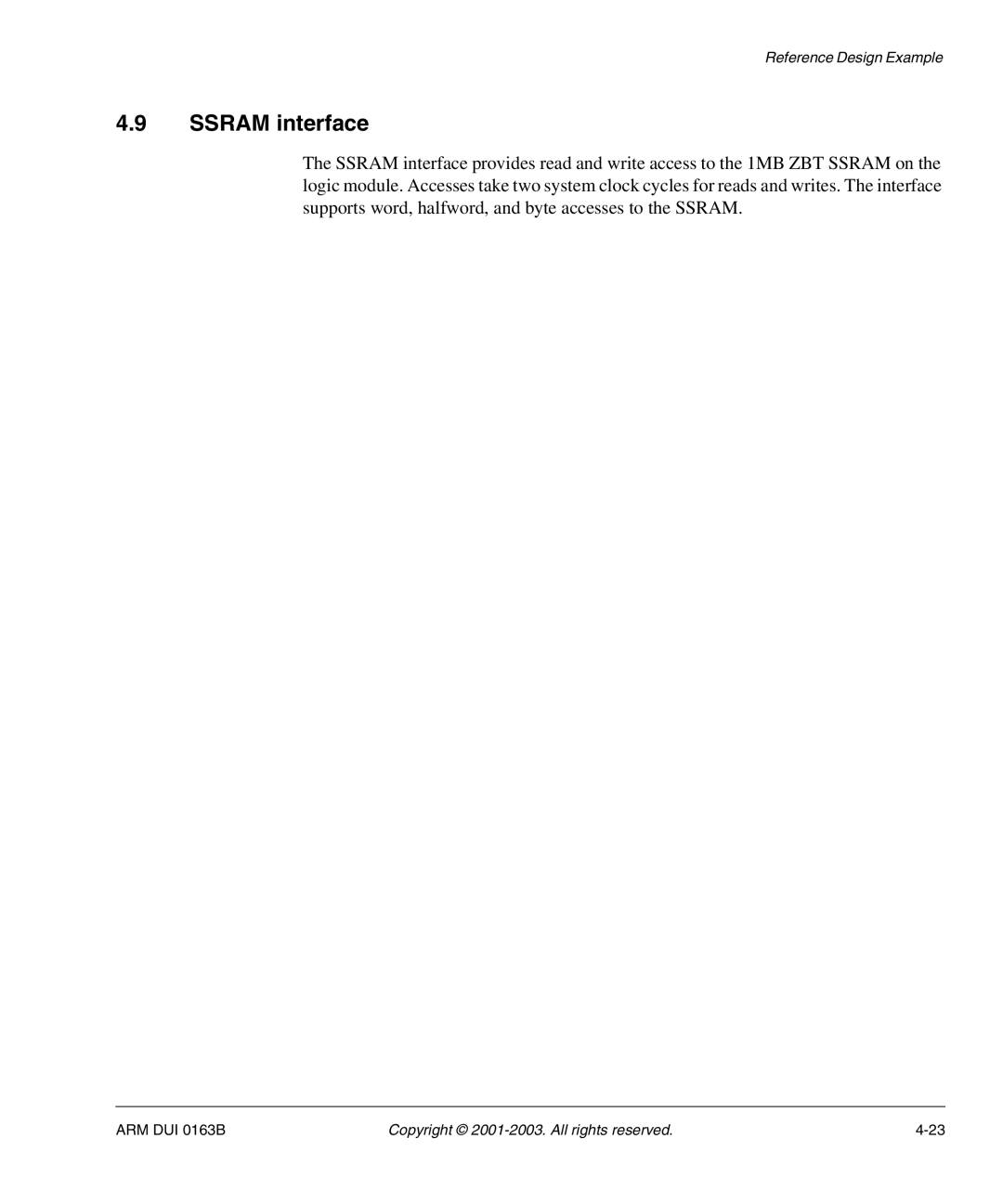 Arm Enterprises IM-AD1 manual Ssram interface 