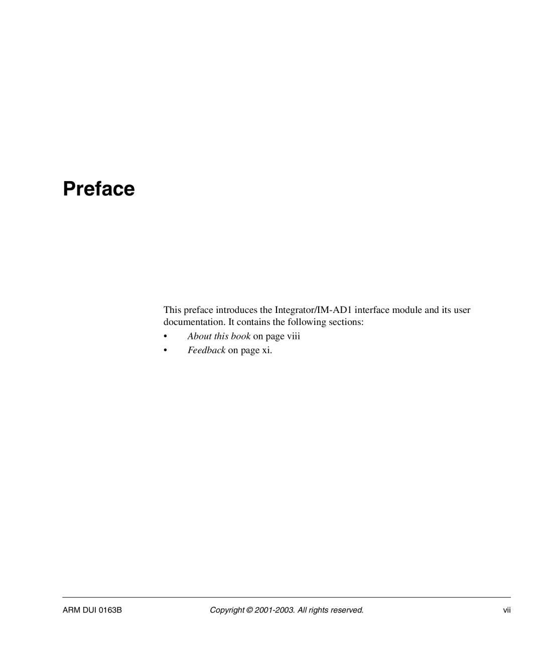 Arm Enterprises IM-AD1 manual Preface 