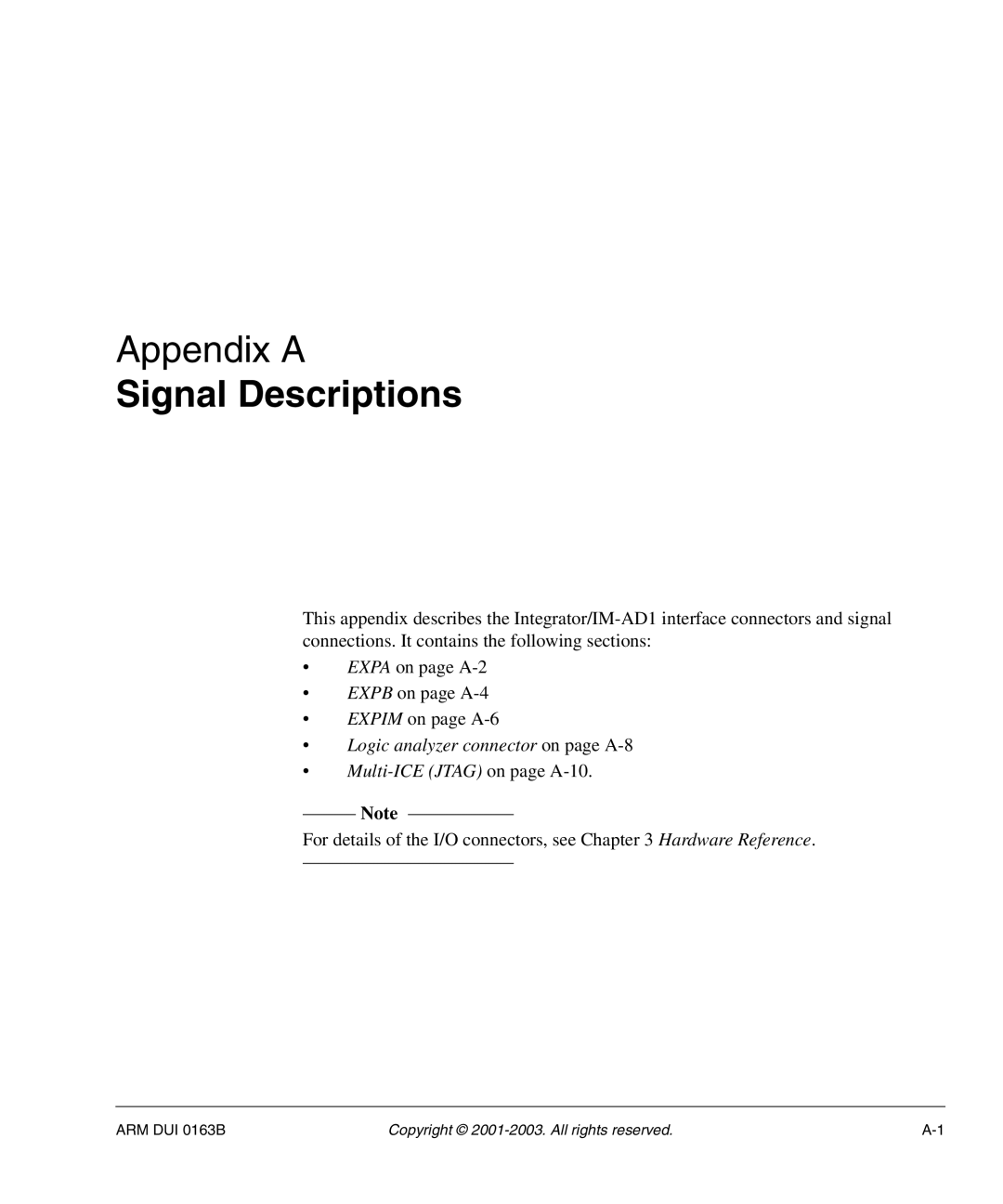 Arm Enterprises IM-AD1 manual Signal Descriptions 