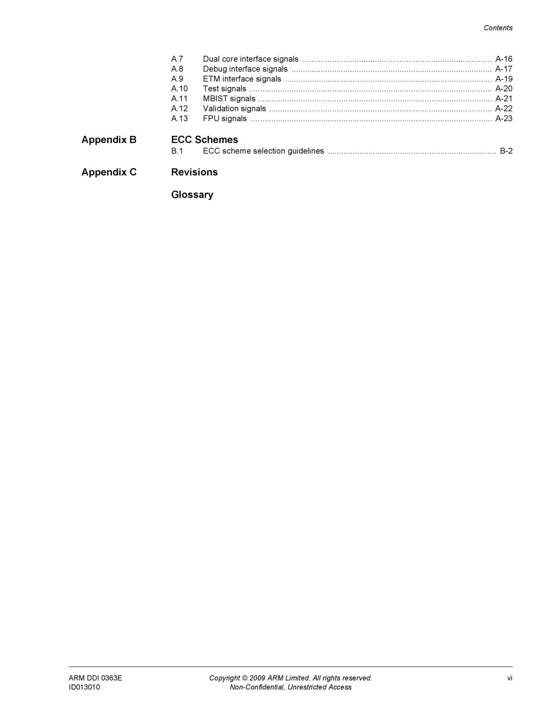 ARM R4F, r1p3 manual Appendix B ECC Schemes 