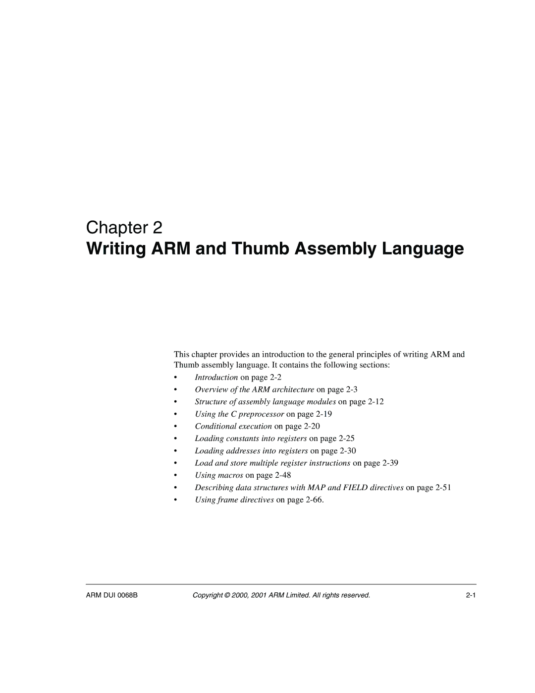 ARM VERSION 1.2 manual Writing ARM and Thumb Assembly Language 