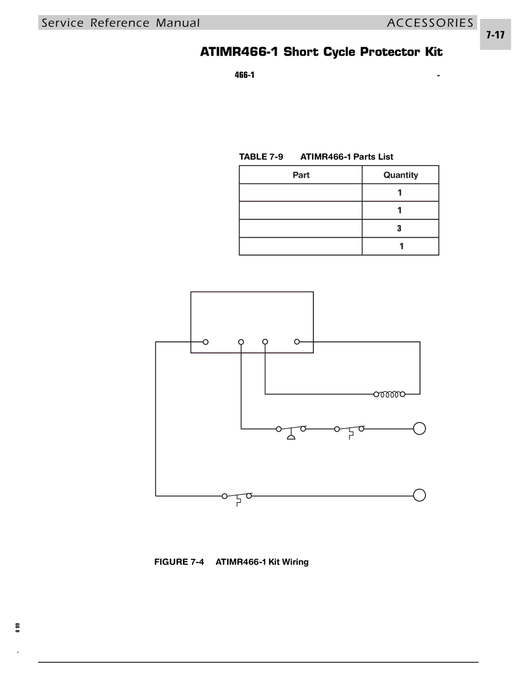 Armstrong World Industries 122, 243, 302, 242, 123, 203, 182, 183 ATIMR466-1 Short Cycle Protector Kit, ATIMR466-1 Parts List 