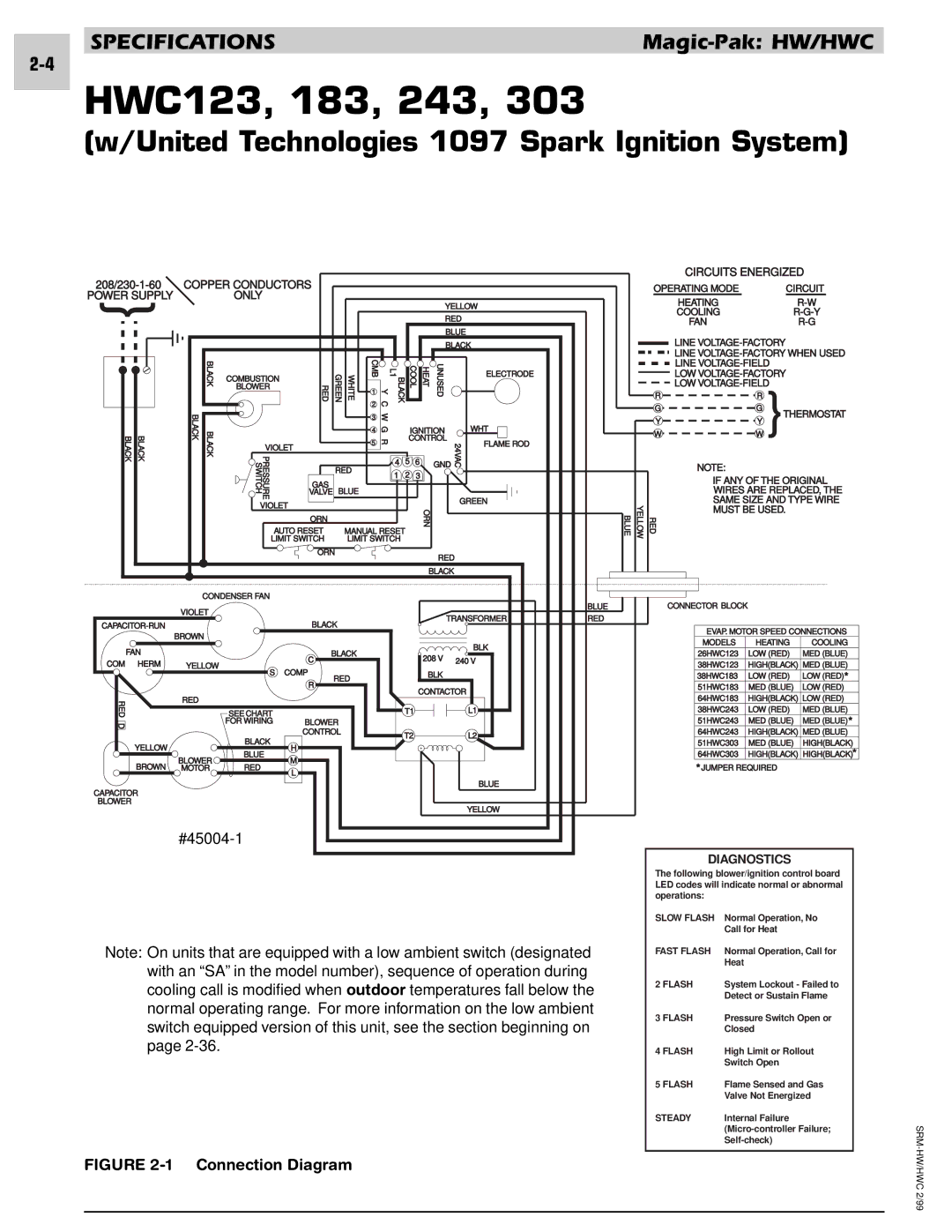 Armstrong World Industries 182, 243, 302, 242, 122, 123, 203 United Technologies 1097 Spark Ignition System, Connection Diagram 