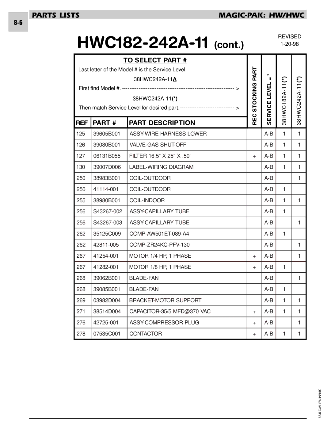 Armstrong World Industries 203, 243, 302, 122, 123, 183 manual HWC182-242A-11 