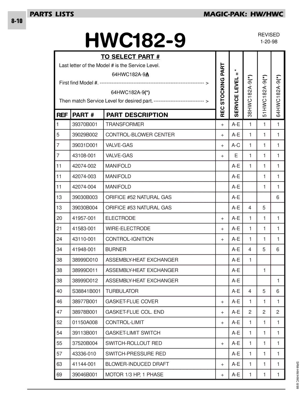 Armstrong World Industries 302, 243, 242, 122, 123, 203, 183 manual HWC182-9 