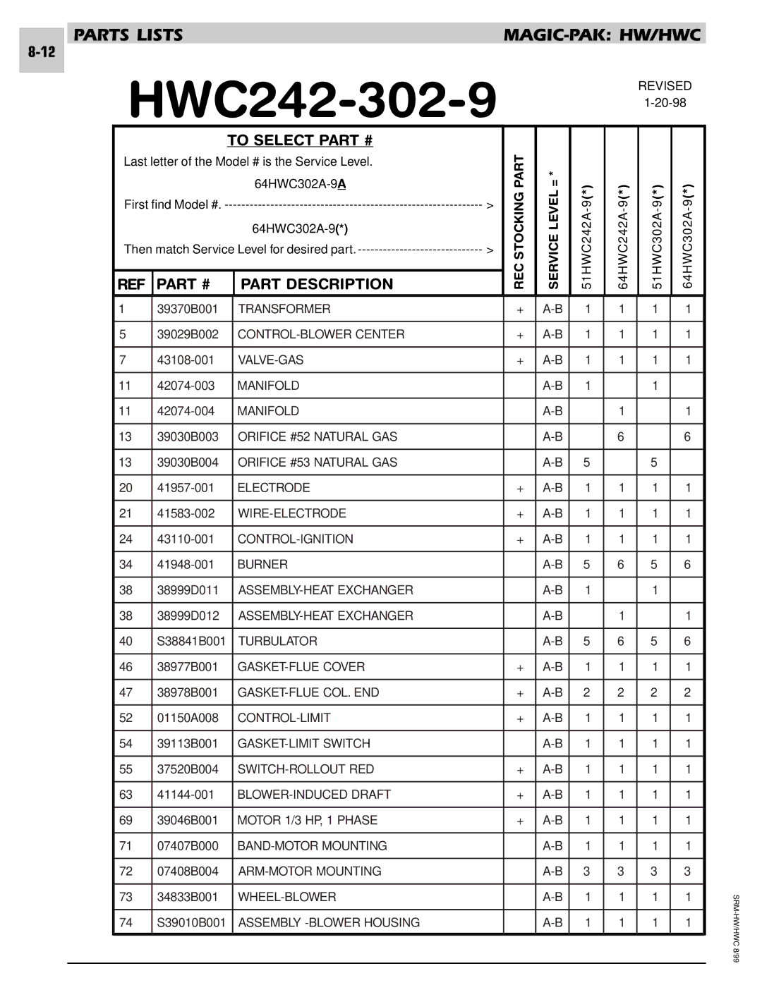 Armstrong World Industries 122, 243, 123, 203, 182, 183 manual HWC242-302-9 