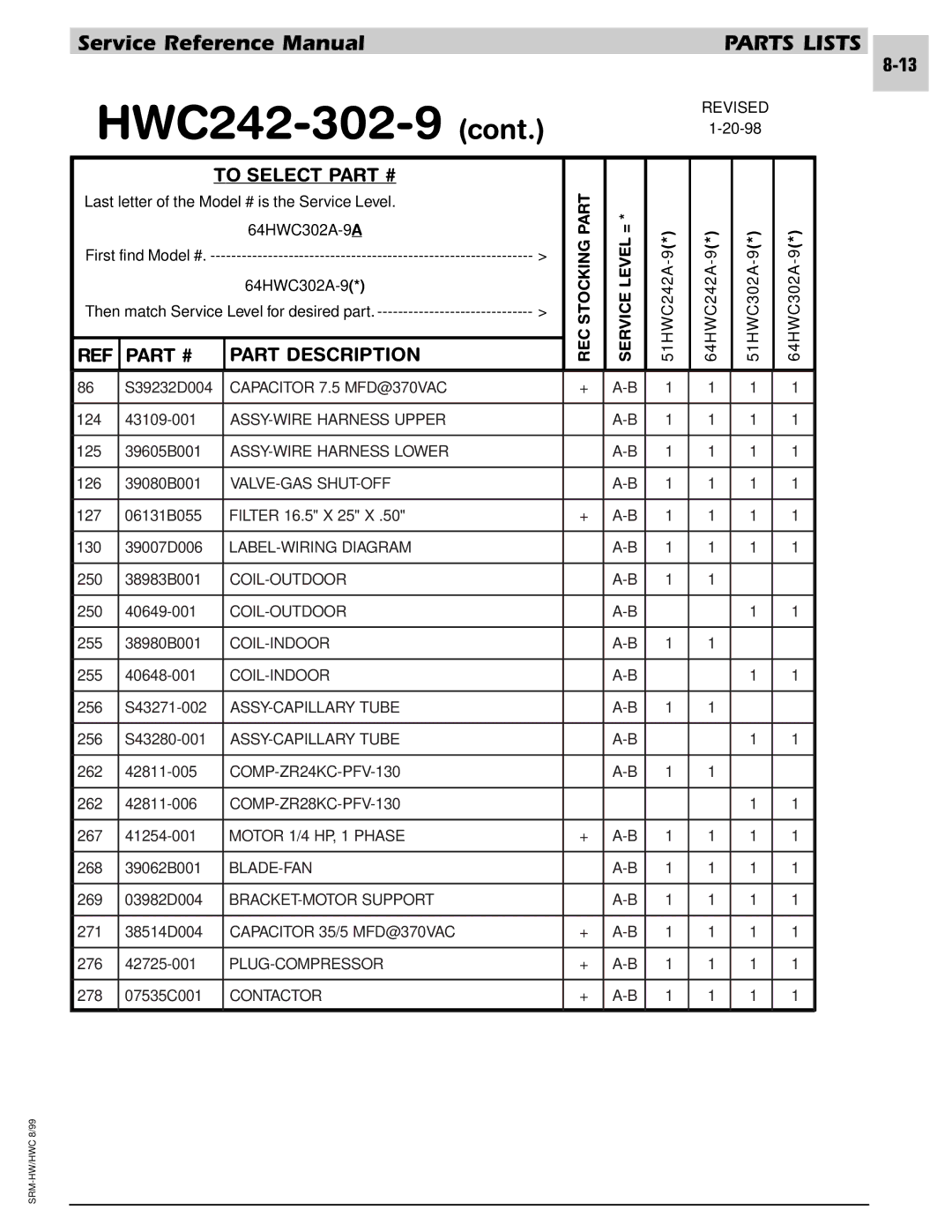 Armstrong World Industries 123, 243, 122, 203, 182, 183 manual HWC242-302-9 