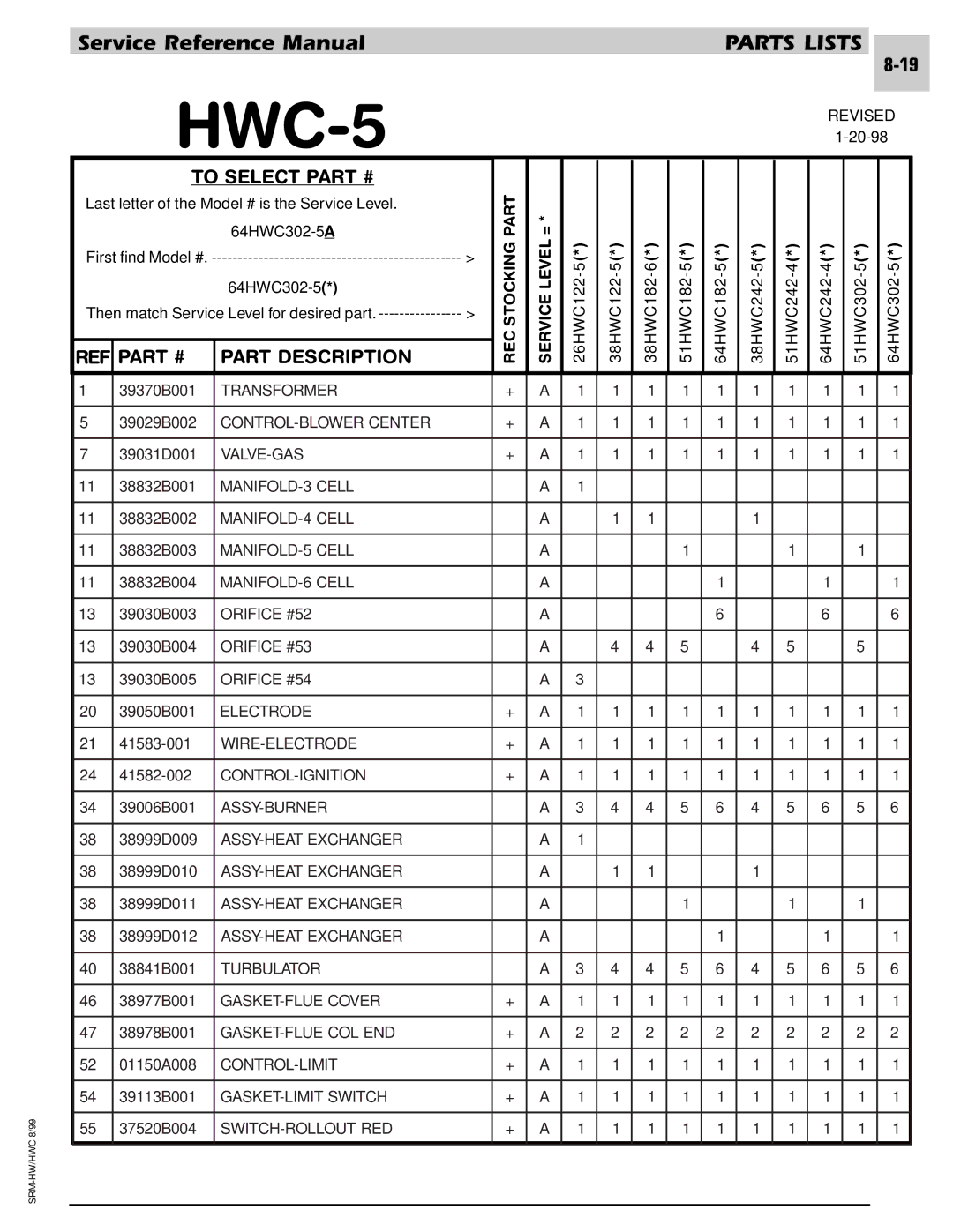 Armstrong World Industries 242, 243, 302, 122, 123, 203, 182, 183 manual HWC-5 