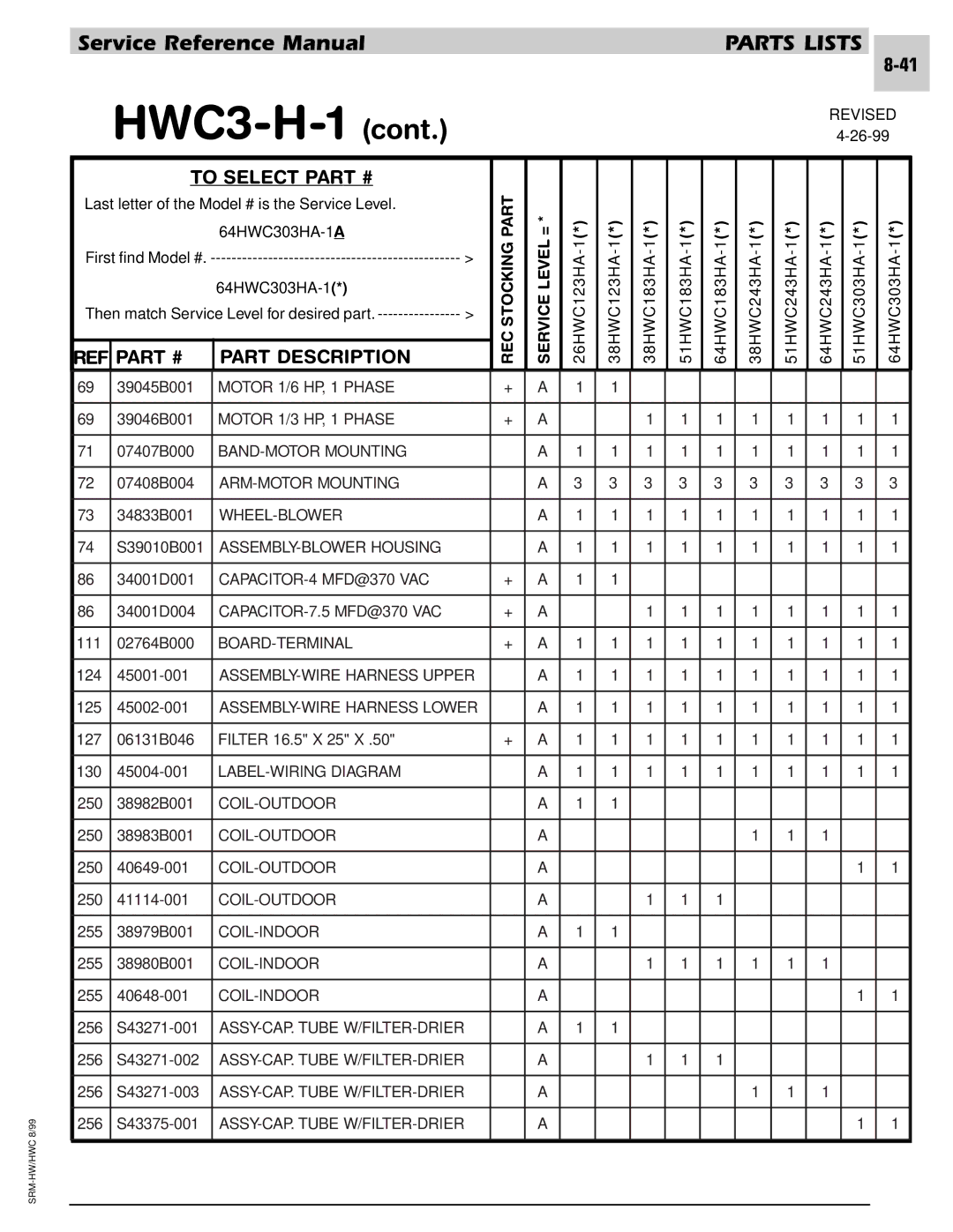 Armstrong World Industries 243, 302, 242, 122, 123, 203, 182, 183 manual HWC3-H-1 