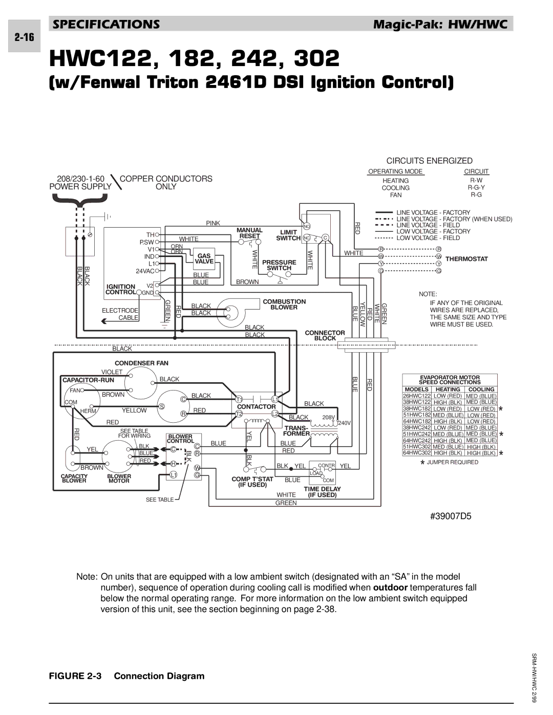 Armstrong World Industries 243, 302, 123, 203, 183 manual HWC122, 182, 242, Fenwal Triton 2461D DSI Ignition Control 