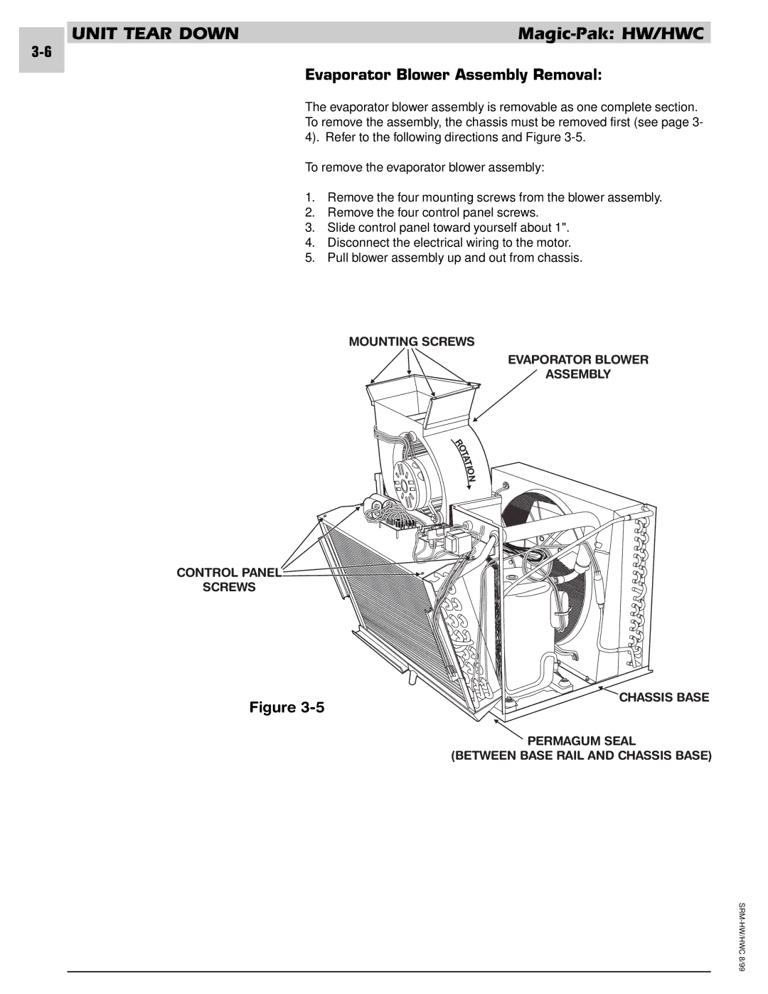 Armstrong World Industries 183, 243, 302, 242, 122, 123, 203, 182 manual Evaporator Blower Assembly Removal 