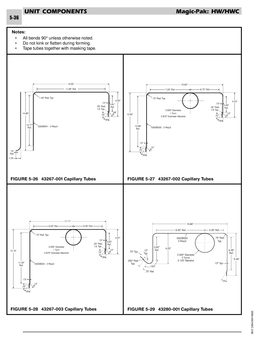 Armstrong World Industries 122, 243, 302, 242, 123, 203, 182, 183 manual 26 43267-001 Capillary Tubes 