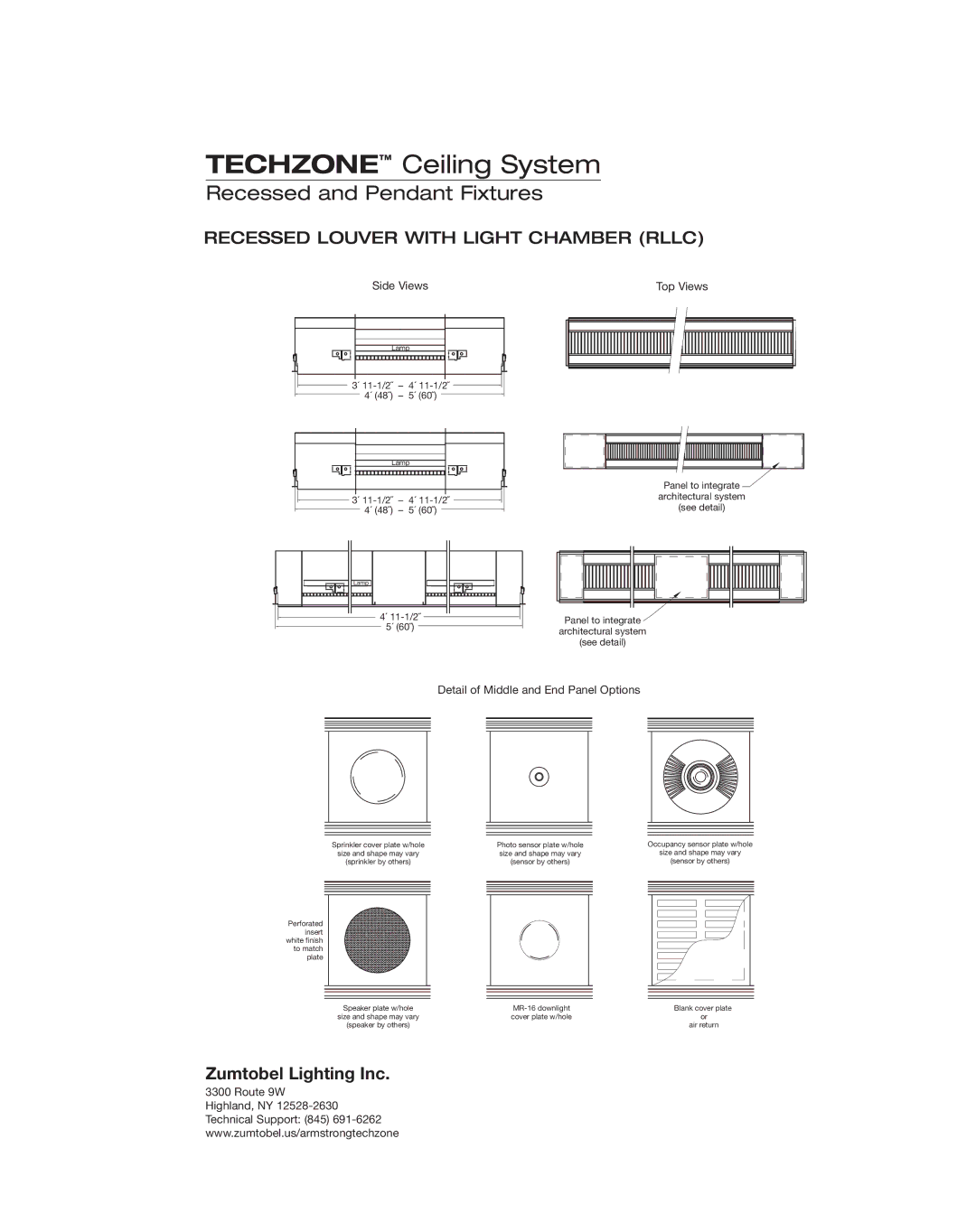 Armstrong World Industries Ceiling Lighting System manual Side Views 