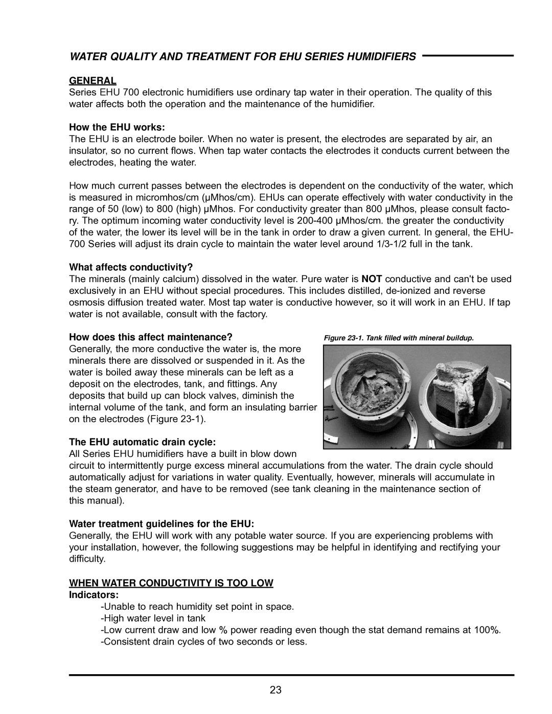 Armstrong World Industries EHU-704, EHU-700 Series, EHU-703 Water Quality and Treatment for EHU Series Humidifiers, General 