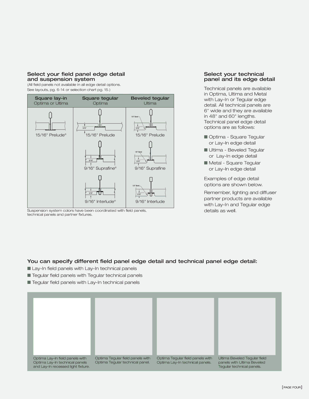 Armstrong World Industries TechZone manual Select your field panel edge detail and suspension system 