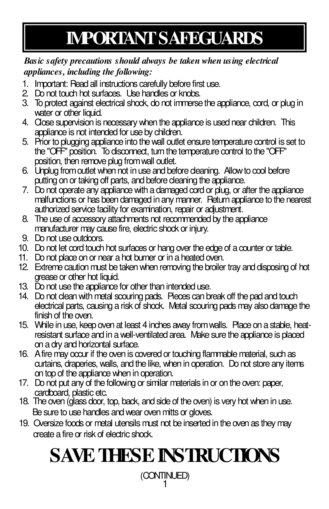 Aroma ABT-103S instruction manual Important Safeguards 